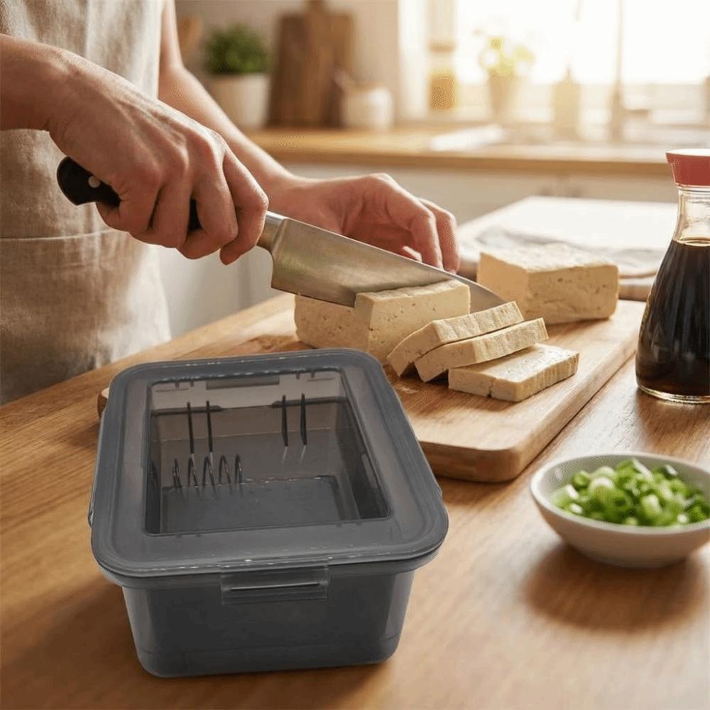Plastic Tofu Presser Safe Tofu Draining Box Odorless Tofu Mold for Kitchen