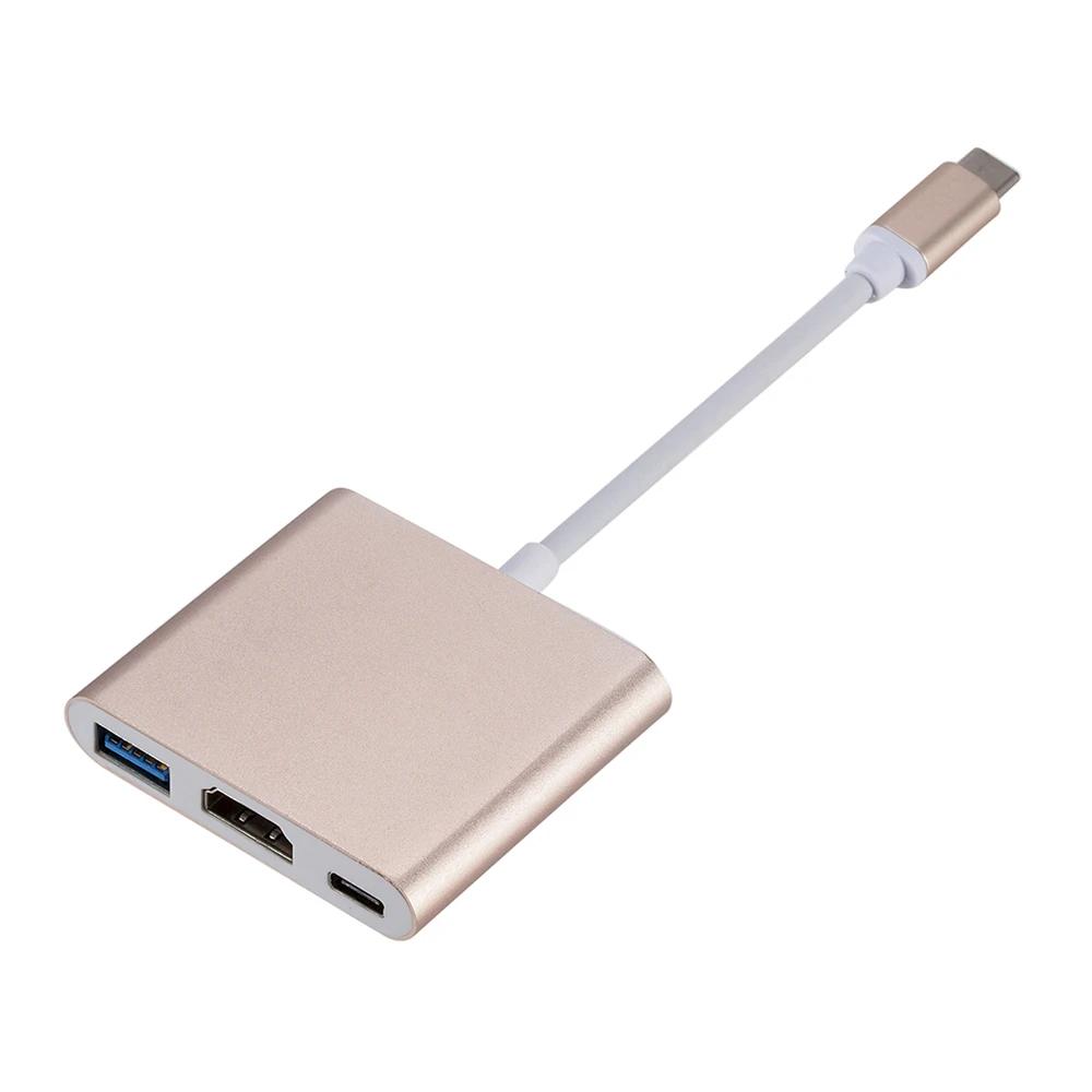 3 в 1 Type C - HDMI-совместимый USB 3.0 зарядный адаптер USB-C 3.1 Hub для Mac Air Pro Huawei Mate10 Samsung S8 Plus