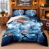 Printed 3Pcs Bedding Set Erling Haaland Pattern Bed Sheet Pillowcase For Bedroom Decor