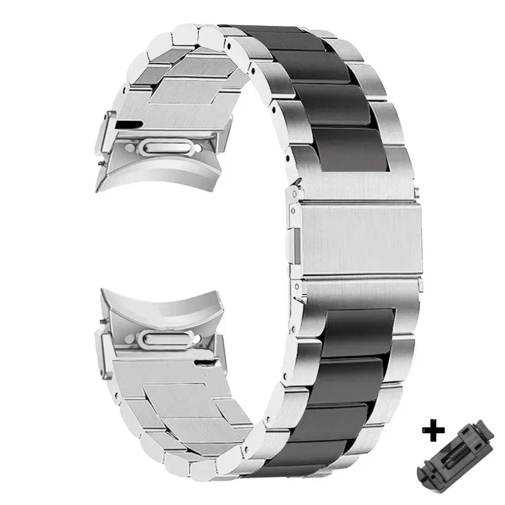 Ремешок из нержавеющей стали с быстрой посадкой без зазоров для Samsung Galaxy Watch 6 Classic 43 47 мм для Galaxy 6 5 4 44 40 мм 5 Pro 45 мм браслет