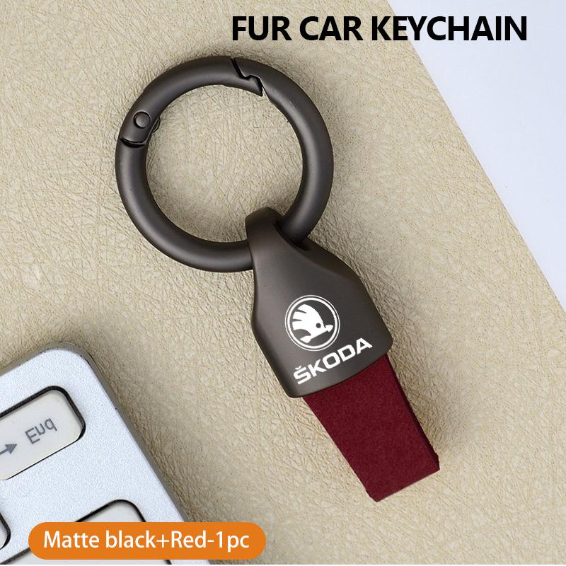 DROQ8 Брелок из замши Брелок для ключей спортивного автомобиля Индивидуальный подарок с логотипом Для Skoda Octavia A5 A7 RS Fabia Superb Rapid Karoq