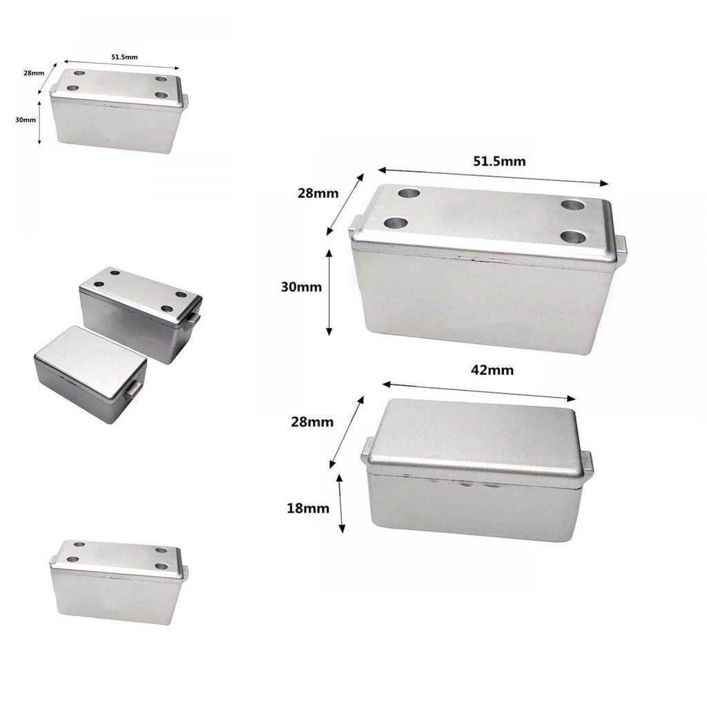 Реалистичный серебристый декоративный ящик для инструментов из твердого пластика для 1/10 RC краулеров, комплект из 2 штук