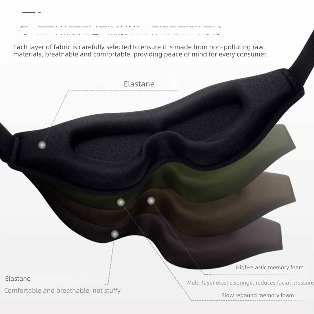 Light Blocking 3D Sleep Mask Soft Sleeping Blindfold Portable Blackout Eye Shade Household