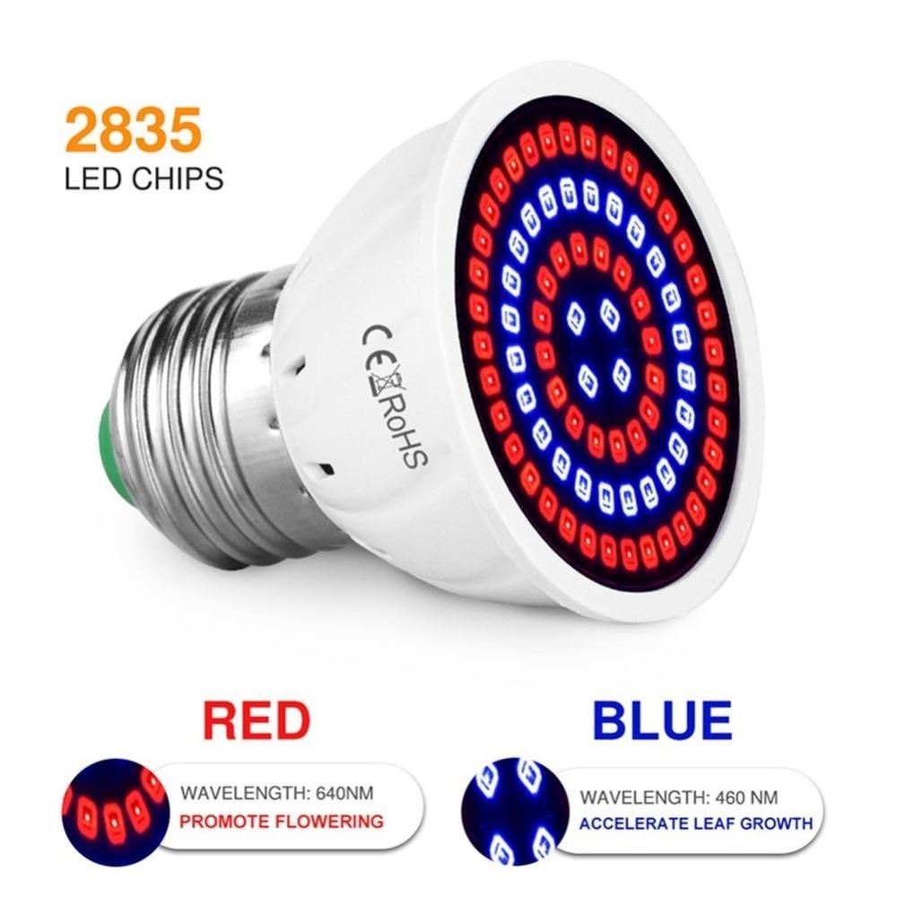 Led E27 Hydroponic Growth Light B22 Led Grow Bulb MR16 Full Spectrum 220V  Plant E14 Flower Seedling Fitolamp GU10