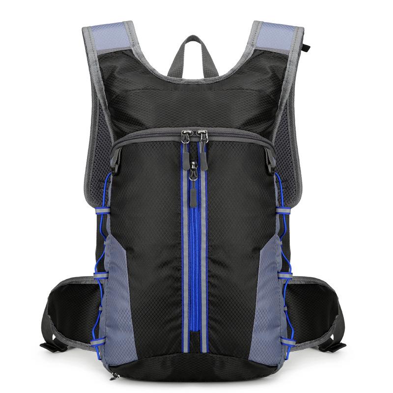 Lightweight, Breathable Outdoor Cycling Backpack with Water Bag & Helmet Storage - Unisex Wear-Resistant Design