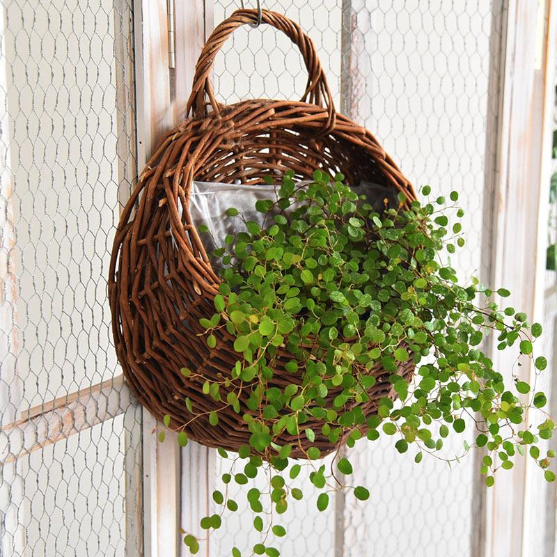 Подвесные кашпо плетеные корзины для хранения настенные плетеные подвесные корзины домашний декор для сада свадьба стена