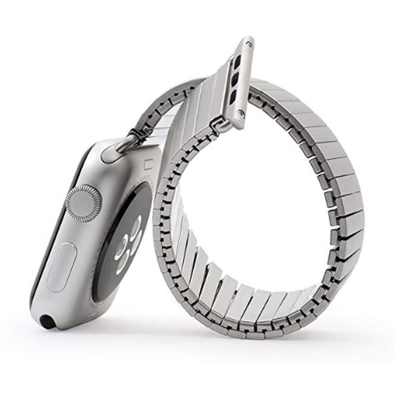 Эластичный металлический ремешок для Apple Watch Ultra 49 мм 8 7 45 мм 41 мм браслет из нержавеющей стали для iWatch 6 5 4 3 SE 44 мм 42 мм 40 мм