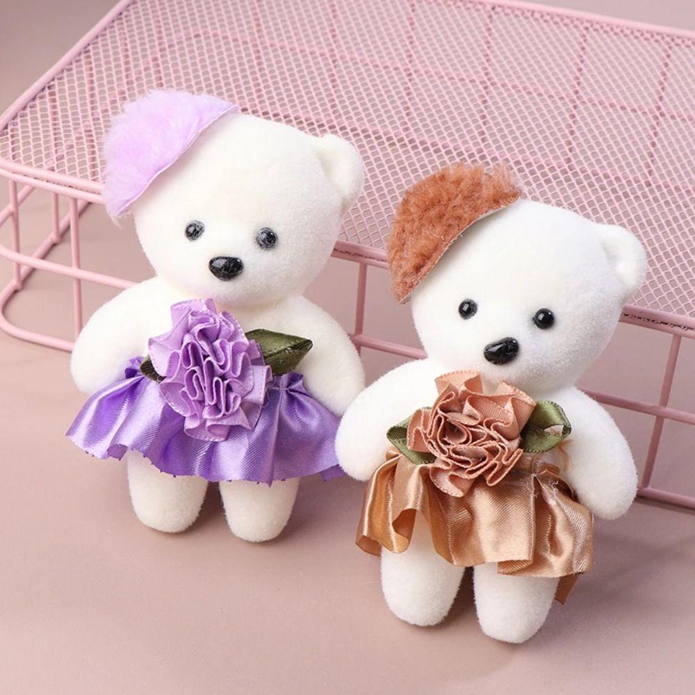 10 шт./набор плюшевых кукол Мини-медведь Цветочный букет Пенопластовый медведь Мультяшный букет Кукла День святого Валентина