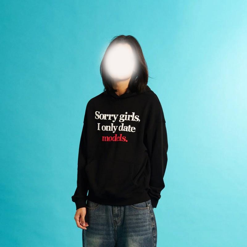 Womens Oversized Hooded Sweatshirt With Letter Print Pocket Long Sleeve Casual Streetwear