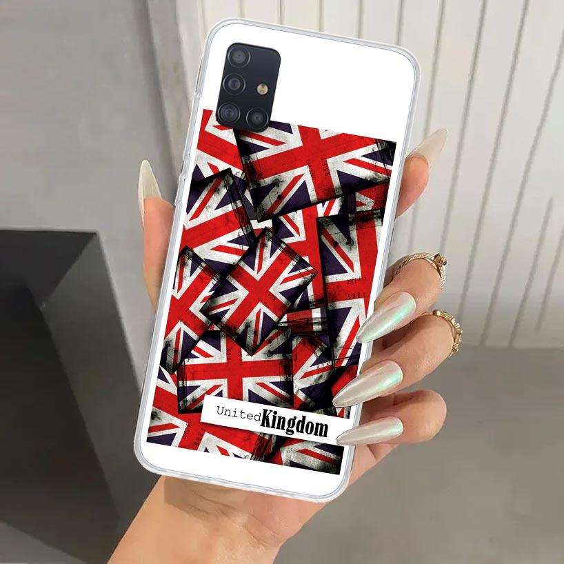Чехол для телефона Union Jack Флаг Англии Великобритании для Samsung Galaxy A52 A32 A22 A12 A02S A50S A30S A10S Note 20 Ultra 10 Plus S10 A31 A20 A