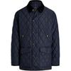 Polo Solid Logo Badge Quilted Long Sleeve Cotton Jacket Men Jackets Deep-Blue MNPOOTW12820096-410