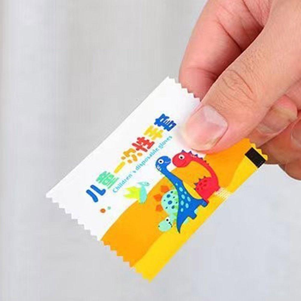 100 шт. Перчатки детские пищевые прозрачные перчатки для малышей перчатки с мультяшной росписью 3-12 лет