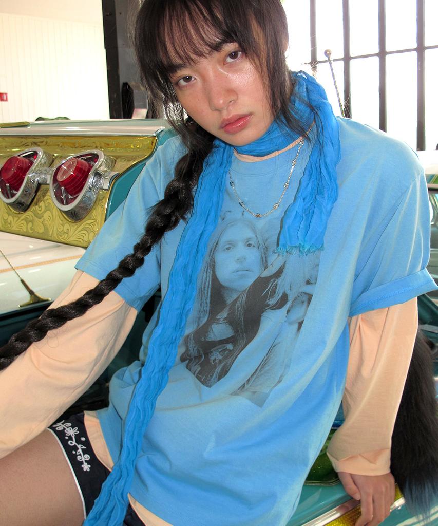 CENTAUR.KR My Love Washed T-Shirt_Sky Blue