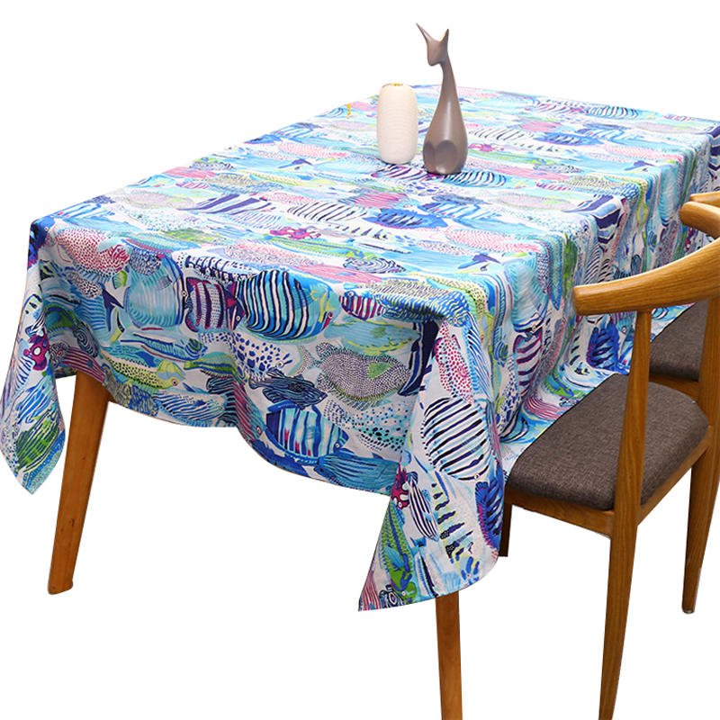 Tropical Fish Table Non-Slip Table Cover Adiabatic Table Cover Home Decor