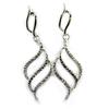 [M1913] - Designer Earrings 'Sissi' Gray White