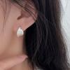 S925 Sterling Silver Simple Niche Geometric Circle Twist Texture Earring Ear Clip Female Ins All-Match Earrings Autumn and Winter