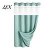 Standard Size Shower Curtain No Hook Curtain, Waterproof with Snap-on Liner, for RV Mesh Top, Machine Washable Divider Bathroom Hotel Premium