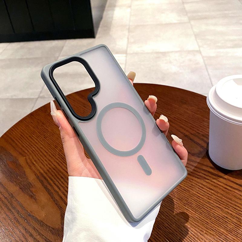 Подходит для чехла для мобильного телефона Samsung S25 Ultra Phantom Полупрозрачный Матовый Galaxy S25 Полностью закрывающий Противоударный Жесткий Защитный Чехол