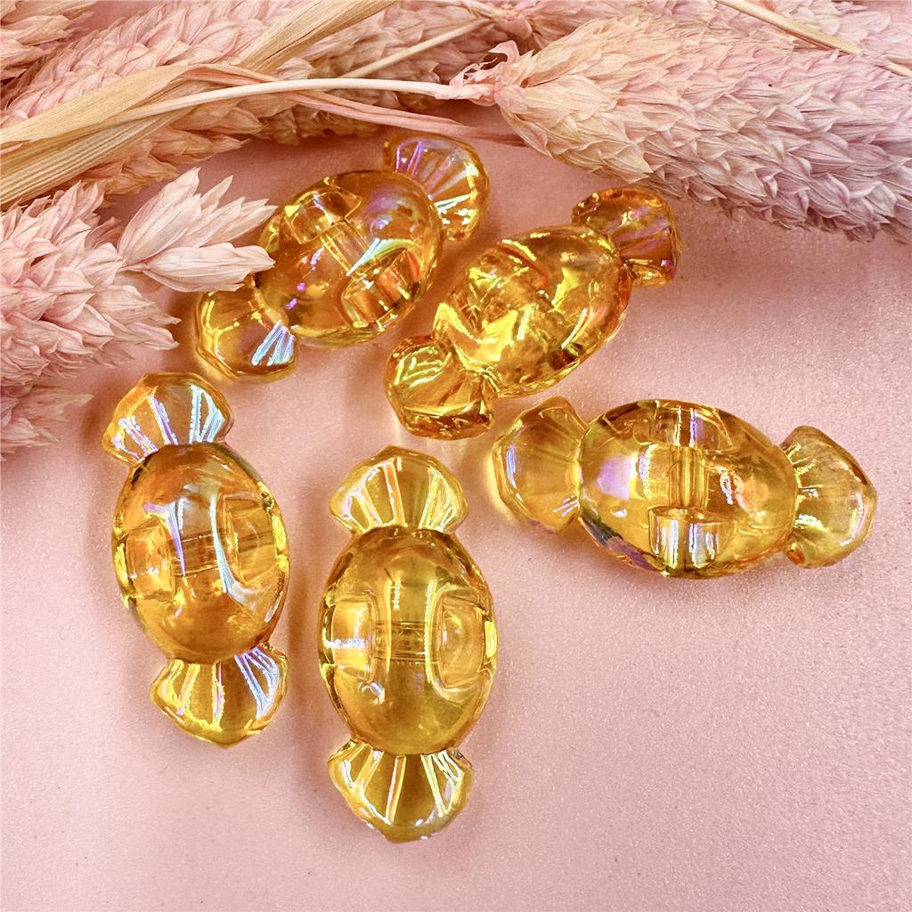 10Pcs 14.5*31mm Candy Loose Beads Transparent Mobile Phone Chain DIY Bracelet Jewelry Making Jewelry Accessories Materials