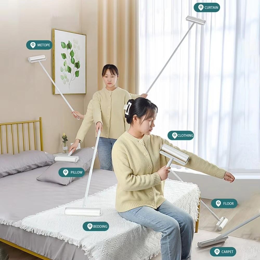 Large Telescopic Rod Lint Roller Tearable Hair Dust Remover Multipurpose Cleaning Rollers Sofa