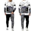 Весенне-осенний модный мужской спортивный костюм, крутые толстовки с 3D принтом, толстовки, комплекты из 2 предметов, спортивная одежда, мужская одежда, костюм
