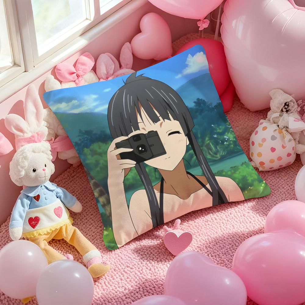 Милый Аниме K-K-ON Классический Чехол на Подушку с Принтом Наволочка для Гостиной Диванной Подушки и Декора Спальни