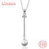 Линдон Стерлингового Серебра 925 Классическое Женское Ожерелье Кулон Циркон Модный Подарок