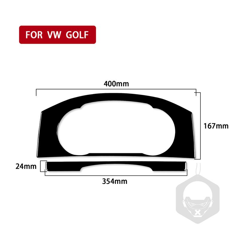 Для Volkswagen Golf 7 GTI Mk7 2013 2014 2015 2016 2017 Накладка на приборную панель Спидометр Наклейка Пиано Блэк Аксессуар для интерьера автомобиля