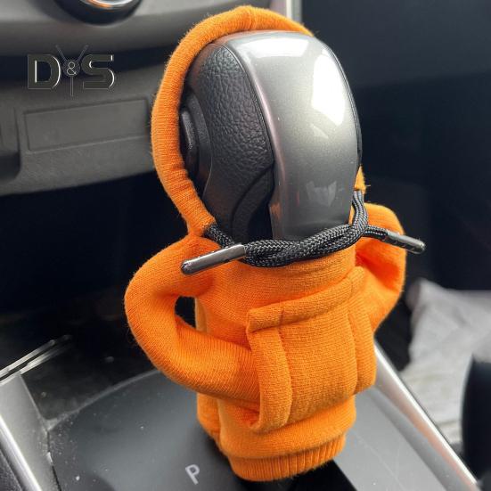 Car Shift Gear Cover Fashion Sweater Hoodie Auto Shift Knob Cover Soft & Comfortable Automotive Gear Shift Knob Protector Car Interior Accessories