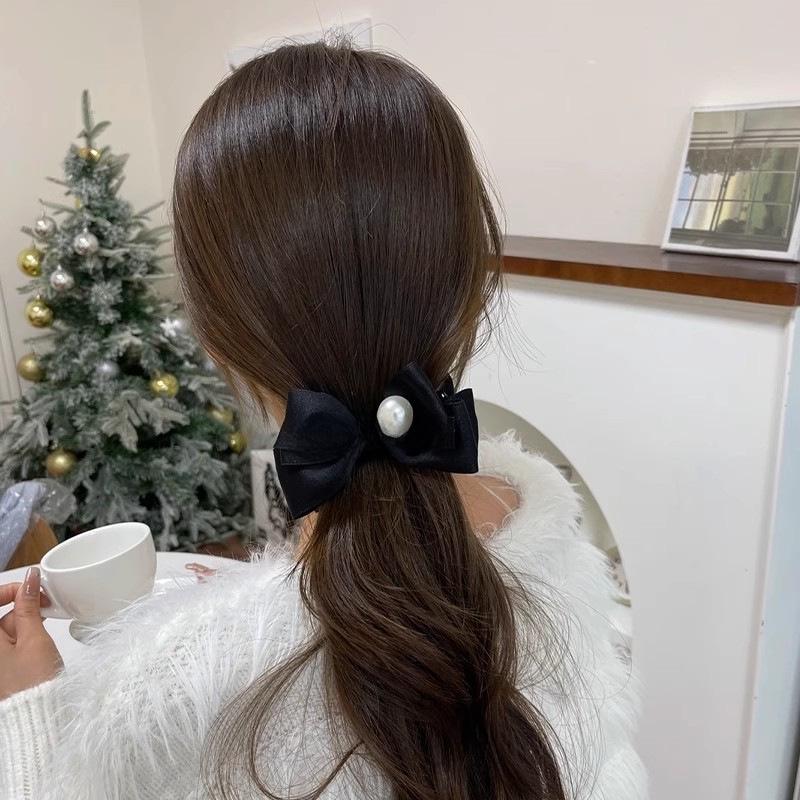 Элегантная жемчужная заколка для волос «Камелия-бабочка» для женщин — заколка-пучок и заколка-акула