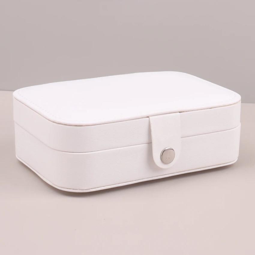 1 шт. портативный двухслойный ящик для хранения ювелирных изделий-упорядочение сережек, ожерелий и колец-настольный органайзер из искусственной кожи для использования в отеле