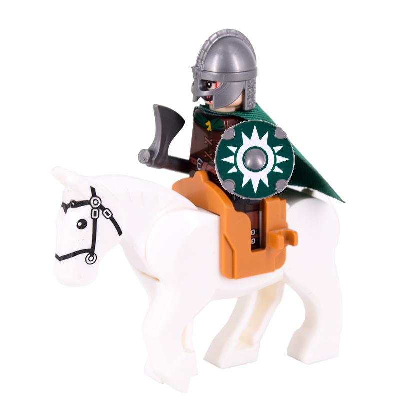 Medieval Rohan Gondor Knights Lotr Figures Building Blocks The Guard Soldier With War Horse Bricks Toys for Children XMAS Gifts