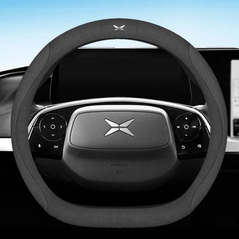 Кожаный чехол на руль автомобиля для Xpeng G6 2024, дышащий, нескользящий, автостайлинг, аксессуары для интерьера автомобиля