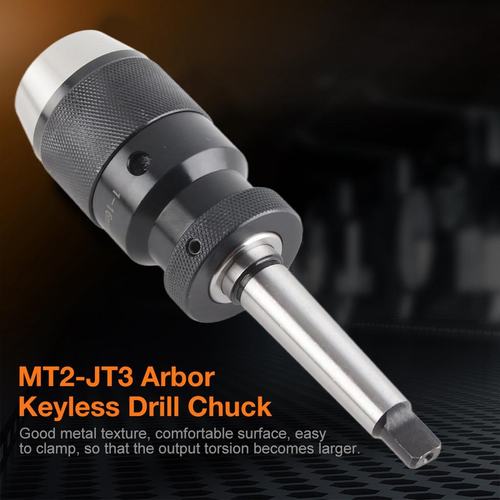 Патрон для сверлильного станка самозажимной без ключа, емкость 1-16 мм, сталь 45#, с конусом Морзе MT2-JT3