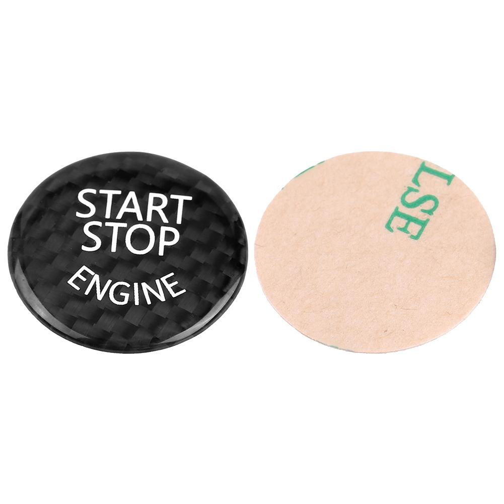 Черный Чехол-накладка из углеродного волокна на кнопку старт-стоп двигателя автомобиля для BMW 1 7 серии X1 X3 X6