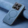 For Magsafe Leather Phone Case for Xiaomi 14T Pro 14 Pro Ultra 13T Matte Shockproof Magnetic Wireless Charging Back Cover Shell