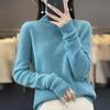 Женский свитер с высоким воротником, кашемир Цинхэ, 30% кашемир, 70% шерсть, зимний вязаный пуловер, осенний свитер, кашемировый свитер