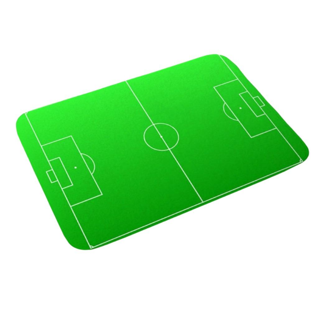 Green Football Court Pattern Doormat Non-slip Small Rug Home Decor Bath Mat Bathroom