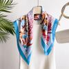 70cm Small Square Scarf Women Imitation Silk Scarf Fashion Headscarf Summer Printed Scarf Neckerchief Hijab Bandana Foulard