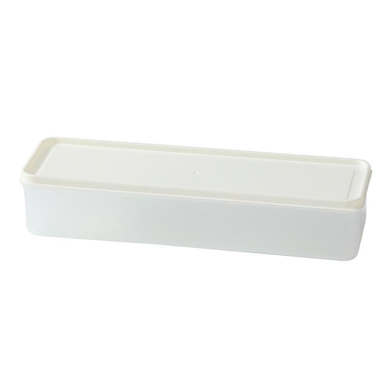 Food Grade Long Square Noodle Storage Box with Green Onion, Ginger, Garlic, and Shallot Compartments