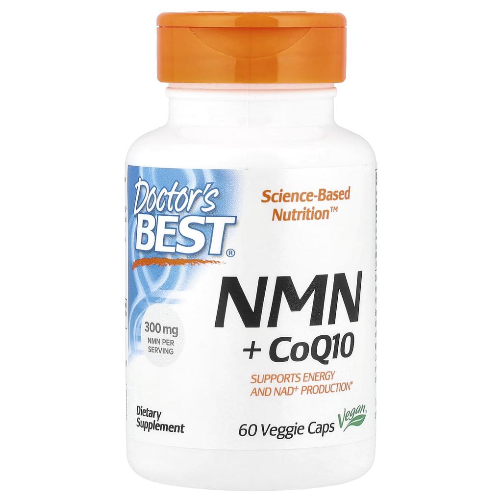 Doctor's Best НМН + Коэнзим Q10, 60 вегетарианских капсул
