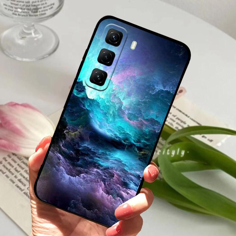 Чехол для телефона Infinix Hot 60 Pro 4G Модный чехол со львом и цветами Для Infinix Hot60 Pro Задний бампер X6885 Мягкий силиконовый ТПУ Fundas