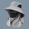 Summer Sun Hats Uv Protection Outdoor Hunting Fishing Cap For Men Women Hiking Camping Visor Bucket Hat Neck Flap Fisherman Hat
