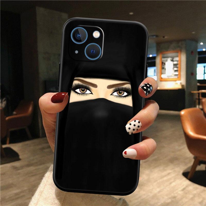 Islamic Muslim Girls Hijab New High-End Shell Phone Case for iPhone 16 15 14 13 12 Pro Max Plus Mini