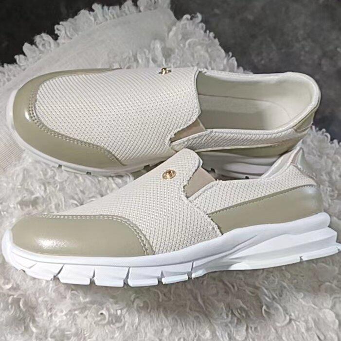 Новая повседневная женская обувь. Новинка 2023 года. Повседневная одинарная обувь Fly Weave. Повседневная женская обувь в сетку больших размеров.