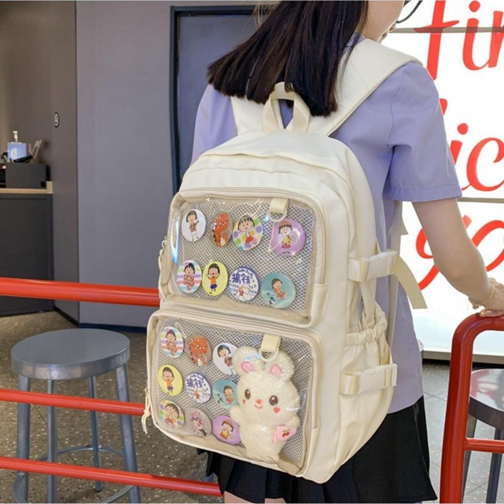 Ita Bag Itaba Backpack Ita Backpack Ita Backpack Ita Backpack Большая вместимость Большой рюкзак Oshikatsu Сумка Oshikatsu A4 Прозрачный Черный Черный Белый Белый