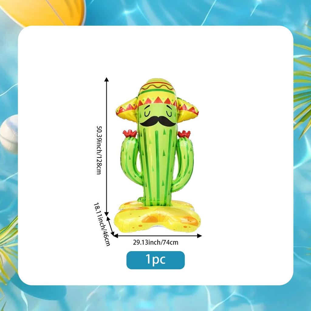 Большой воздушный шар из алюминиевой пленки в виде кокосовой пальмы, вертикальный 4D-шар в виде ананаса и кактуса, украшение для гавайской праздничной вечеринки