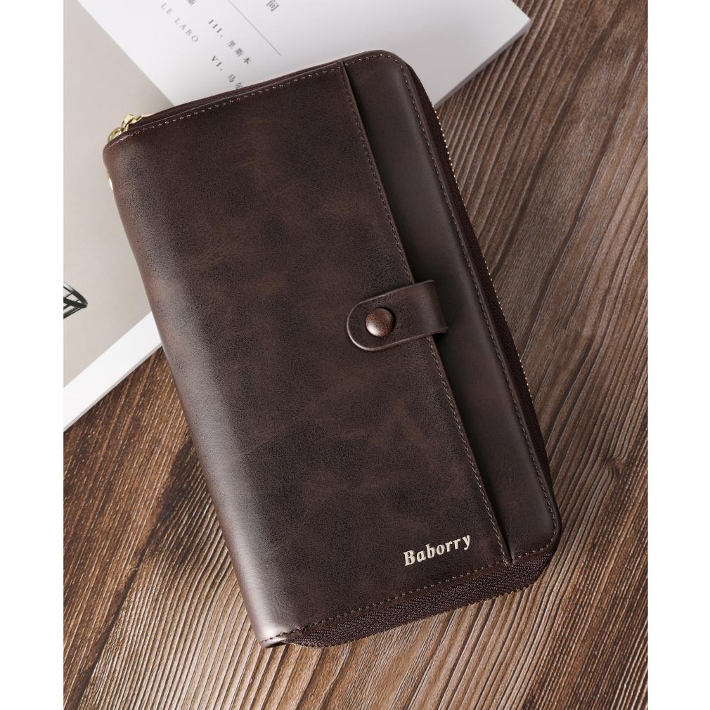 Мужской кошелёк на молнии в винтажном стиле