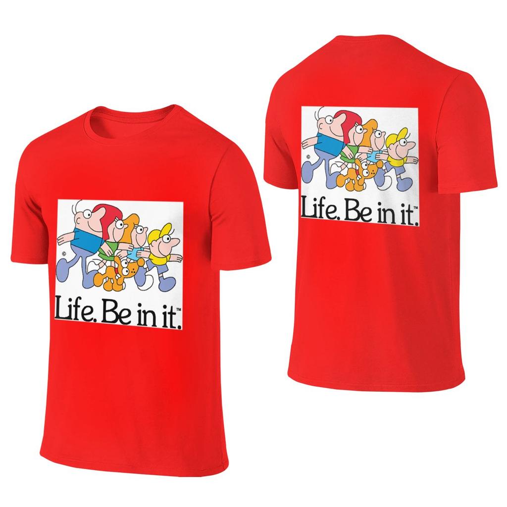 Life Be In It Classic Aussie Ads For Fans Fitness Reversible Tshirt Japanese Style Minimal Bright Colors Short Sleeve