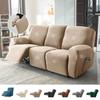 1/2/3 Seater Elastic Recliner Sofa Cover Velvet Stretch Split Protector Slipcover for Relax Armchair Couch Cover for Living Room